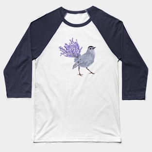 Cat Bird + Lavender Baseball T-Shirt